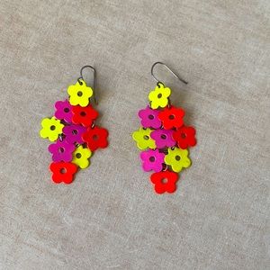 Claire’s neon flower earrings (without plugs)- limited edition